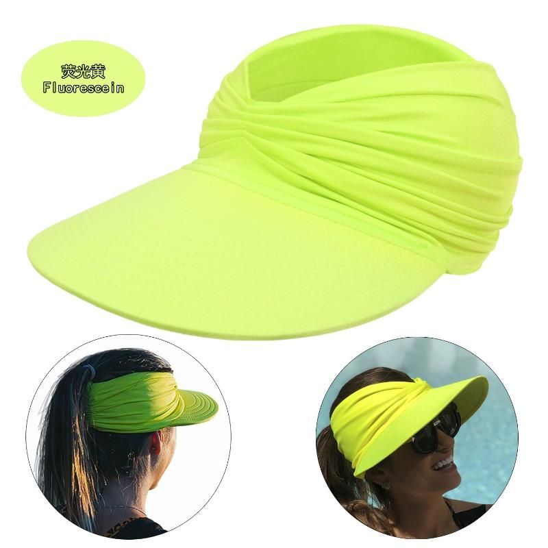 Beach Sun Hat Women's Empty Top Hat 50 + Sun Protection Hat Women's Outdoor Sports Hat