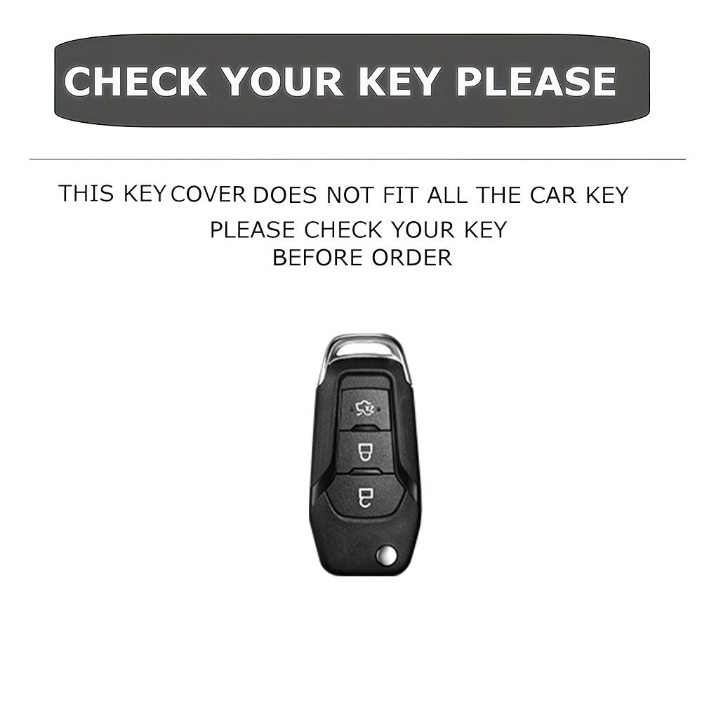 Echtes Leder Klappschlüsselhülle für Ford Focus Fiesta Mondeo Kuga C-Max S-Max Galaxy Transit EcoSport Schlüsselanhänger Schutzhülle