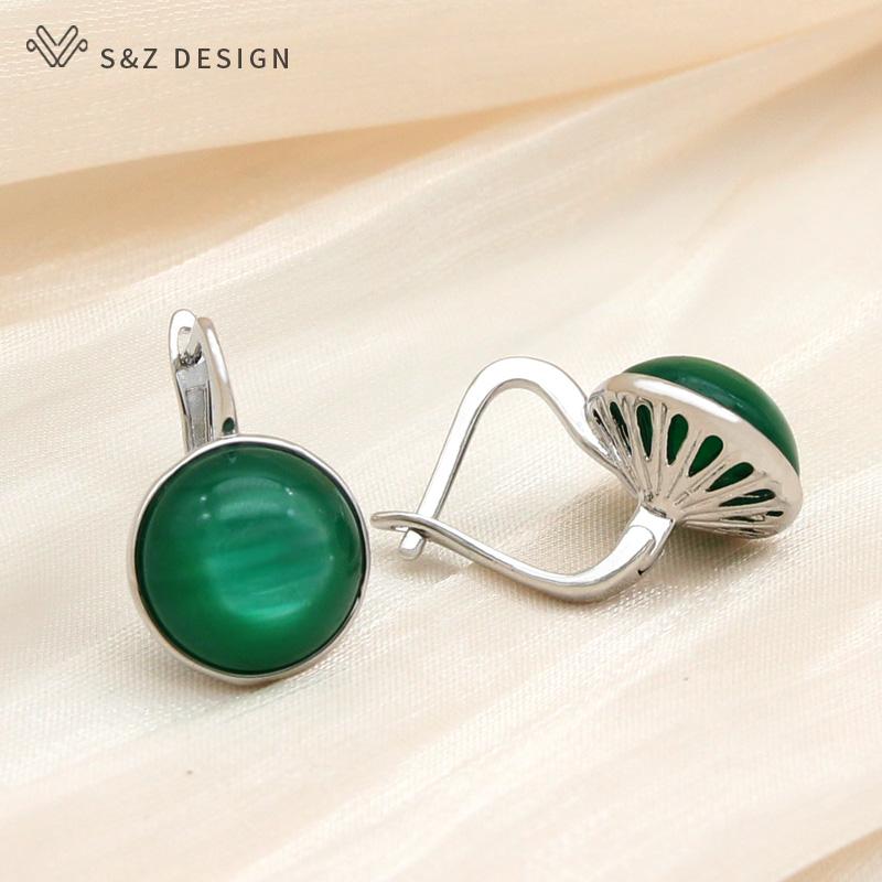 Fashion Simple Round Drop Earrings For Women Girl Wedding Party Stylish Classic Anti-allergy Jewelry Gift