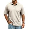 Men’s Casual Quick Dry Mesh Golf Polo Shirt Short Sleeve Lightweight Breathable Classic Fit Button Placket Top for Outdoor Sports Daily Wear