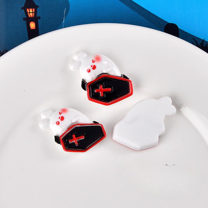 

Хэллоуин Смола Маленькие Аксессуары Привидение Заколки для Волос Кролик Ювелирные Аксессуары Чехлы для Телефонов Аксессуары из Кремового Клея Naughty rabbit