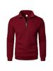 Men's Trendy Half-Zip Stand Collar Casual Hoodie