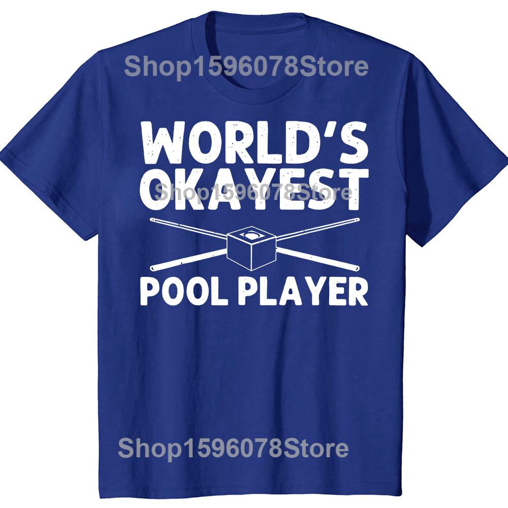 Funny Pool Art for Men Women Billiards Lover Pool Player T Shirts Men Casual Humor Streetwear Short Sleeve Crewneck Clothing