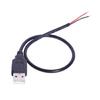 USB Power Pigtail Cable USB Male to 2 Pin Bare Wire Open End Power Pigtail Cord for LED Fan Camera Accessories