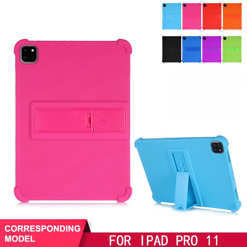 

Для iPad Pro 11 Чехол 2020 Flip Силиконовый мягкий чехол для iPad Pro 11 ; 2-й A2228 A2068 A2230 Кронштейн Ударопрочная крышка подставки