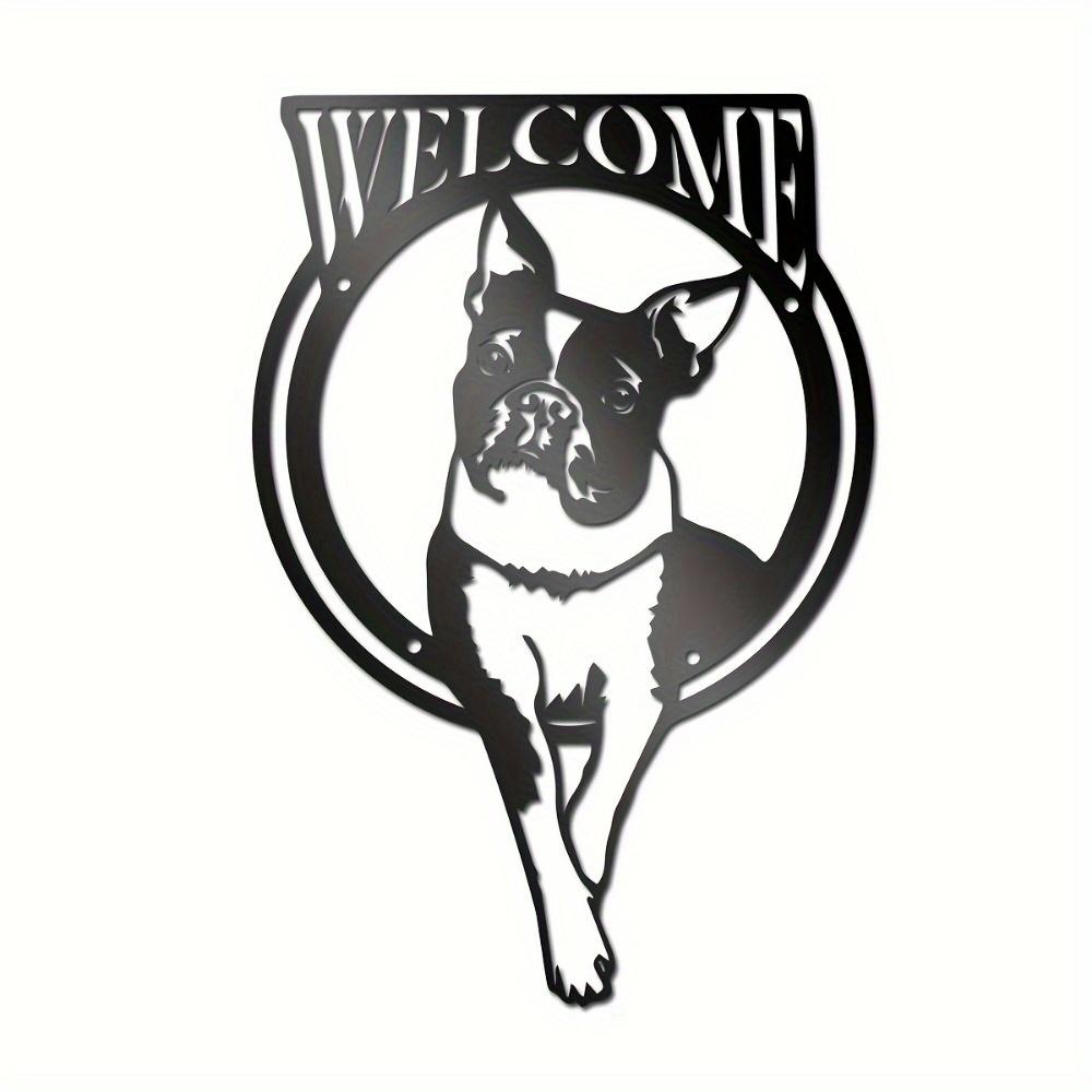 Unique Handmade Custom French Bulldog Metal Wall Decor Art Deco Style Iron Sign Matte Finish Easy Hang
