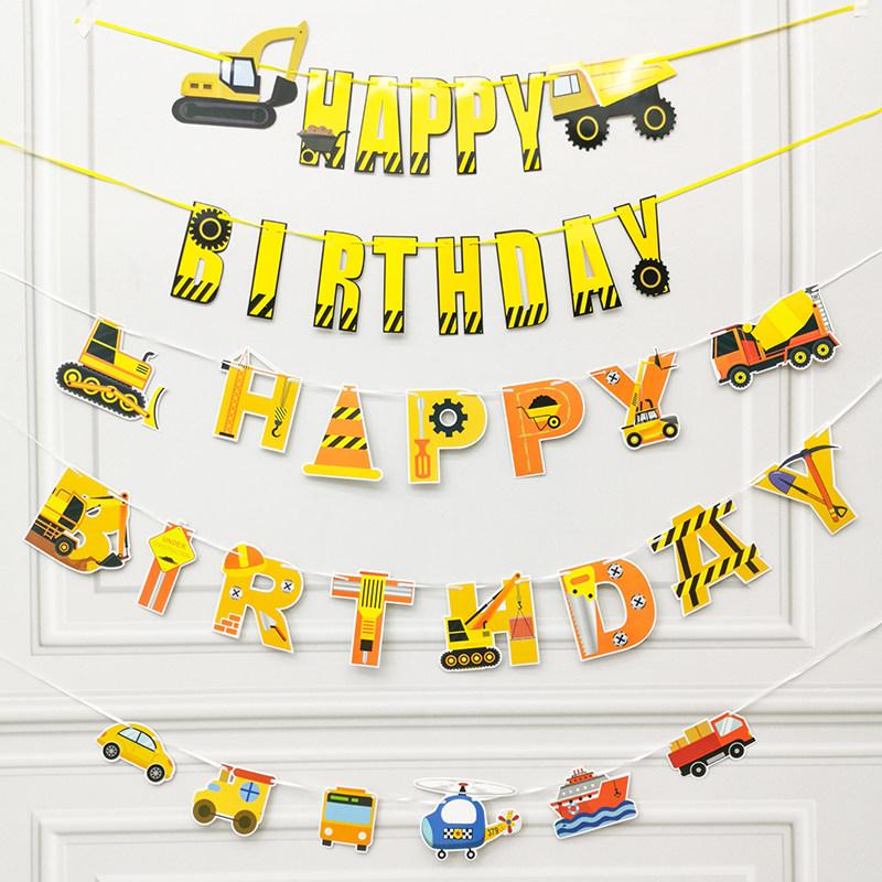 Bagger LKW Bau Party Teller Becher Geschirr Happy Birthday Party Deko Kinder Mitgebsel Jungen Geburtstag Babyparty Zubehör