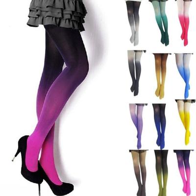 Vintage Gradual Gradient Change Tights Stockings Women Girls Pantyhose Fashion