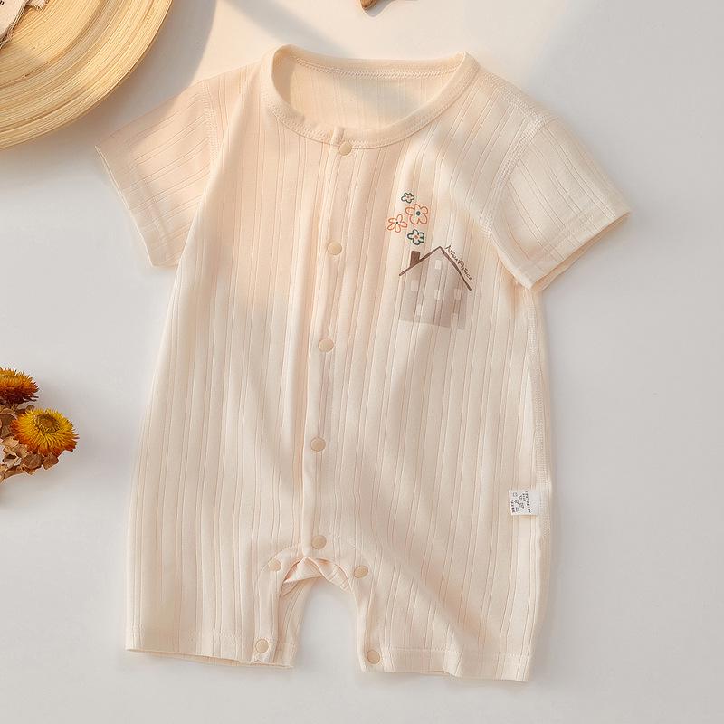 Summer Short Sleeve Baby Jumpsuit - Lightweight Newborn Romper & Pajamas for Outings