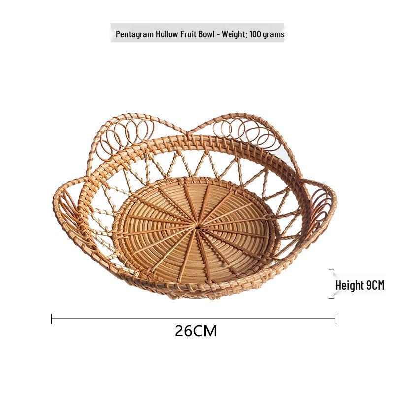 Hand-Woven Vietnamese Autumn Vine Tea and Snack Plate