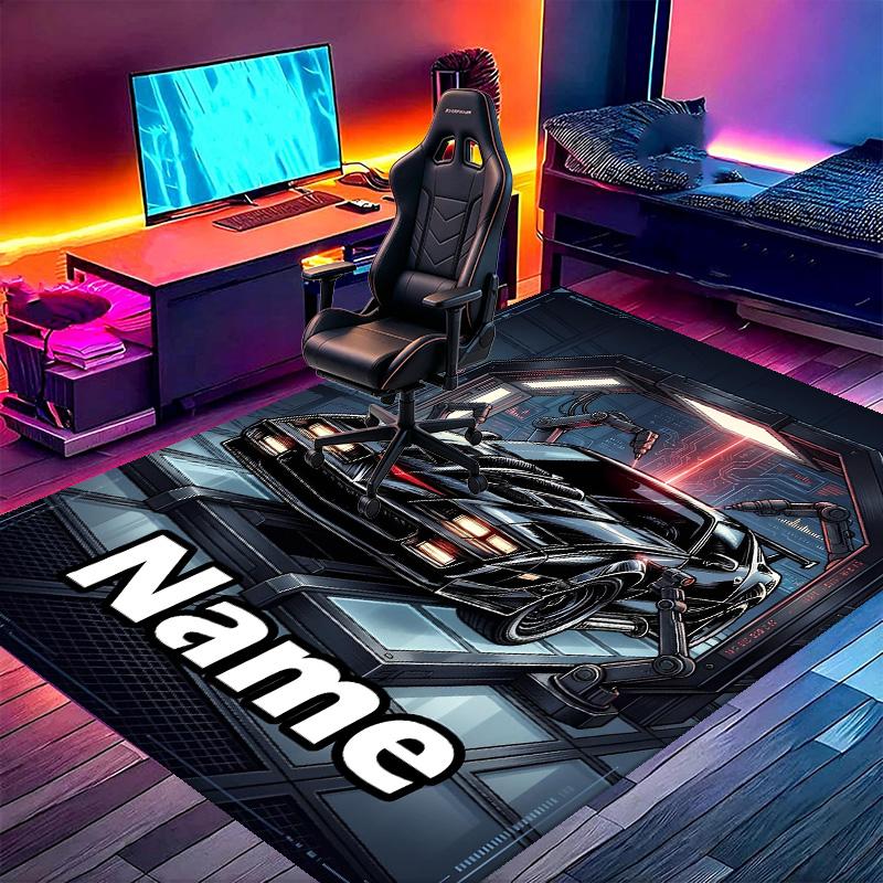 Custom Name Personalized Knight Rider Print Carpet, Versatile Home Decor Rug, for Playroom, Apartment, Balcony, Entryway, Hallway Gift