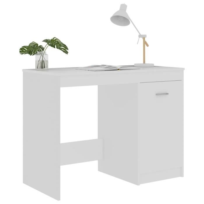 VidaXL Bureau Blanc 100x50x76 cm Aggloméré