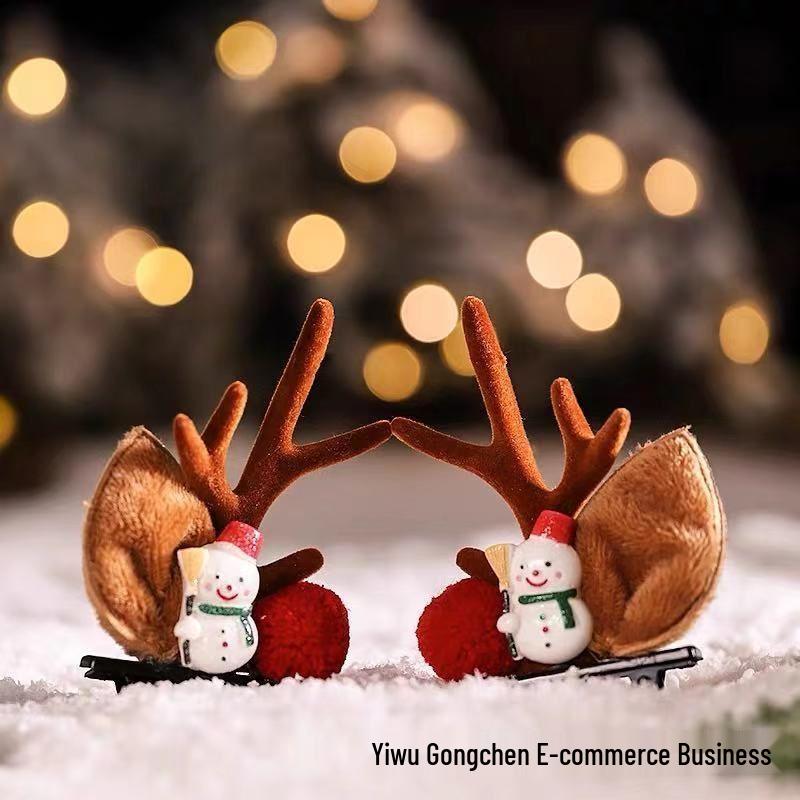 Cute Reindeer Christmas Hair Clip for Girls and Babies