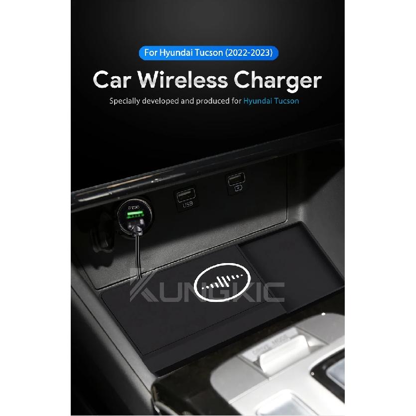 15W Schnelllade Auto Kabelloses Board Für Hyundai Tucson 2022 2023 Dekoration Telefon Schnelllade Halter Zubehör