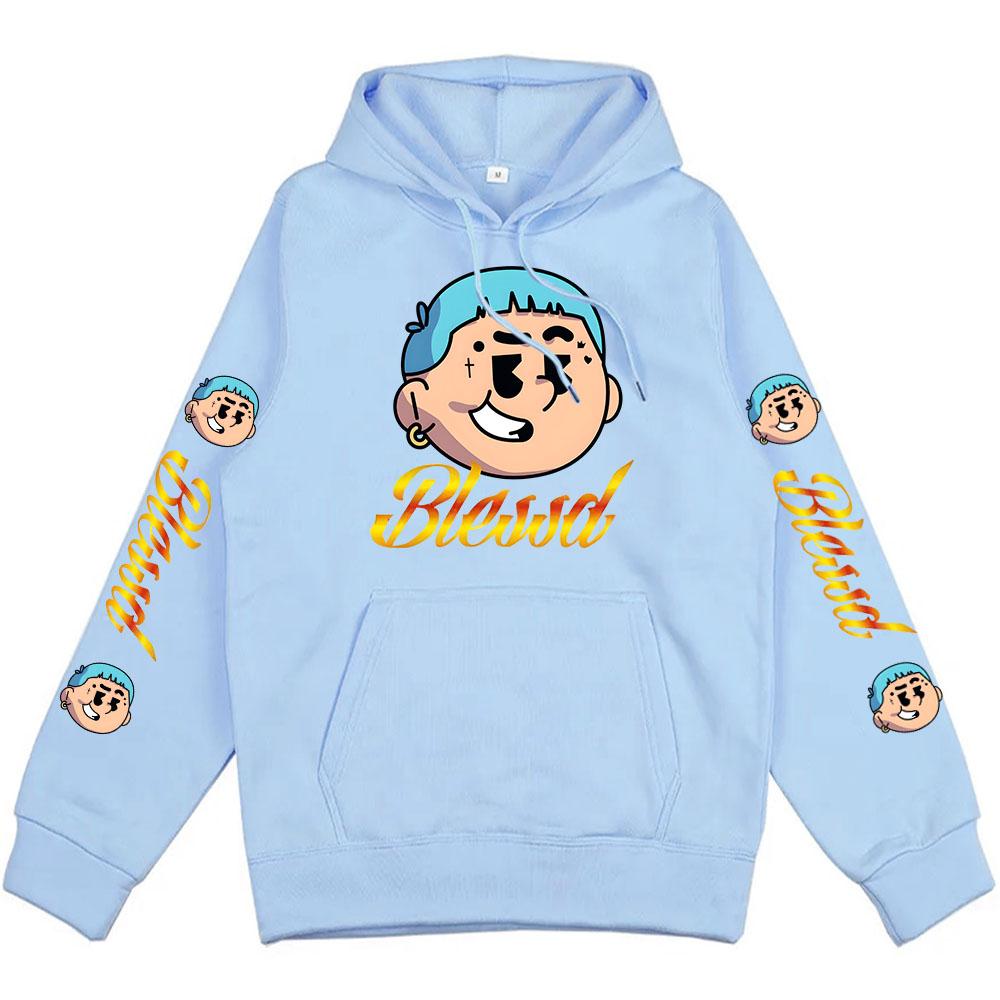 Men Clothes Blessd Graphic Printing Hoodies Unisex Hip Hop Fashion Streetwear Sweatshirts for Winter Fleece Comfortable Male Top