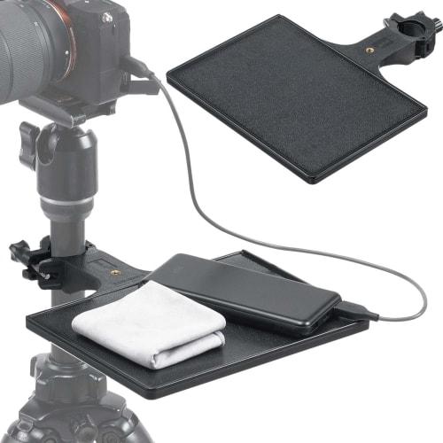 

Sanwa Direct Retrofit Table/Shelf/Accessory Holder with Tripod/Pole Clamp Mount, Remote Control/Microphone Tray (200-DGCAM039)