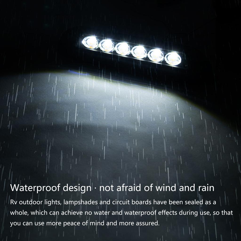 Upgraded LED Awning Light Exterior Strip Lamp Side Light Simple Installs Suitable for Caravans Motorhome RVs Campervan