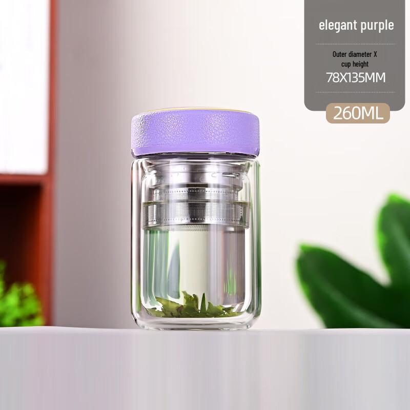 Cute Women s Double-Layer Glass Tea Cup