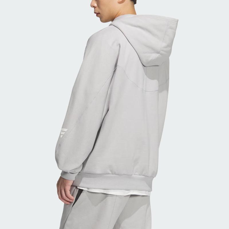 adidas Fustl P Gfx Hd Повсякденний Худі з довгим рукавом вільного крою для чоловіків Світло-сірий KA2459