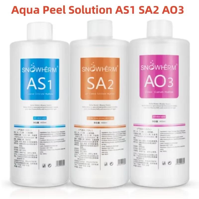 3 Pc 1200ml AS1 SA2 AO3 Aqua Peel Solution Facial Serum for Dermabrasion Deep Cleaning Home Salon Skin Care