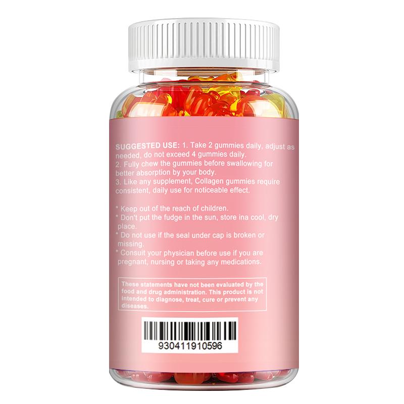 Pslalae 5000mcg Collagen Gummies - Biotin + Vitamin C - Hair, Skin, and Nail Health