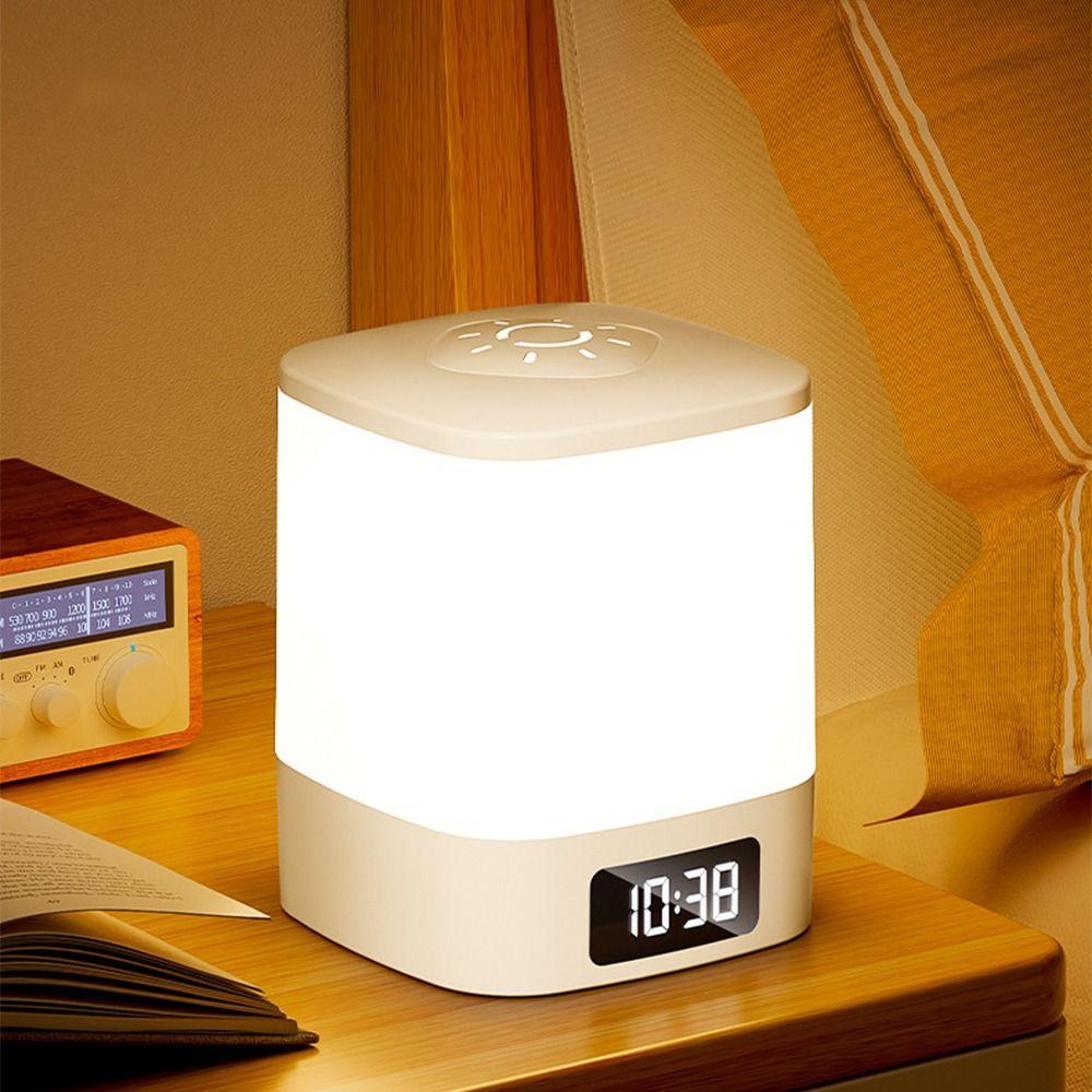 Portable Touch LED Night Light Time Display Touch Sensor Clock Night Light Remote Control Dimmable Light Desk Lamp