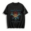 Vintage Pirate Party Print Tee Desert Island Adventure Casual Top Pure cotton T-shirt
