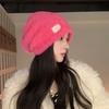 Winter Casual Fashionable Cotton Knit Beanie With Letter Detailing Warmth For