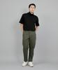 Seinteukeulu Wide Cut Crop Half-Band Pants Wch-327 Khaki
