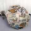 1pc Twin Chip 'n' Dale Pattern Automatic Umbrella is Fashionable and Good-Looking, a Portable 3-Fold Umbrella, Suitable for Travel and Daily