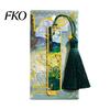 Elegant Reading Bookmark Metal Bookmarks with Tassel, Hollow Out Oil Painting Theme Book Decorative Page Mark, Accessory for Lovers, Women, Teachers,