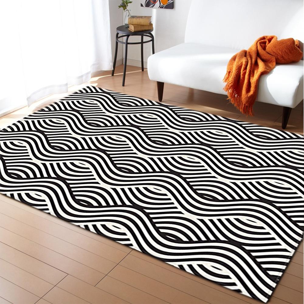 Abstract Stereoscopic Vision Living Room Carpet Bedroom Dining Room Floor Mat Size