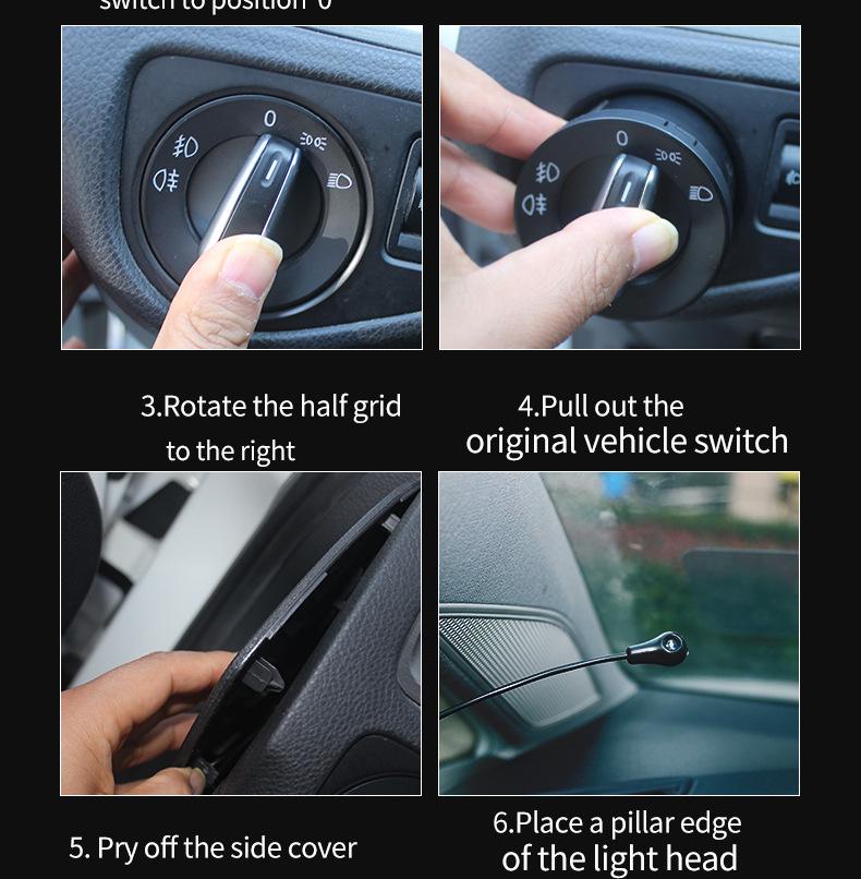 Compatible with Volkswagen: Bora, Lavida, Passat, Polo, Beetle, Sagitar, Jetta, Langxing, Santana - Automatic Headlights