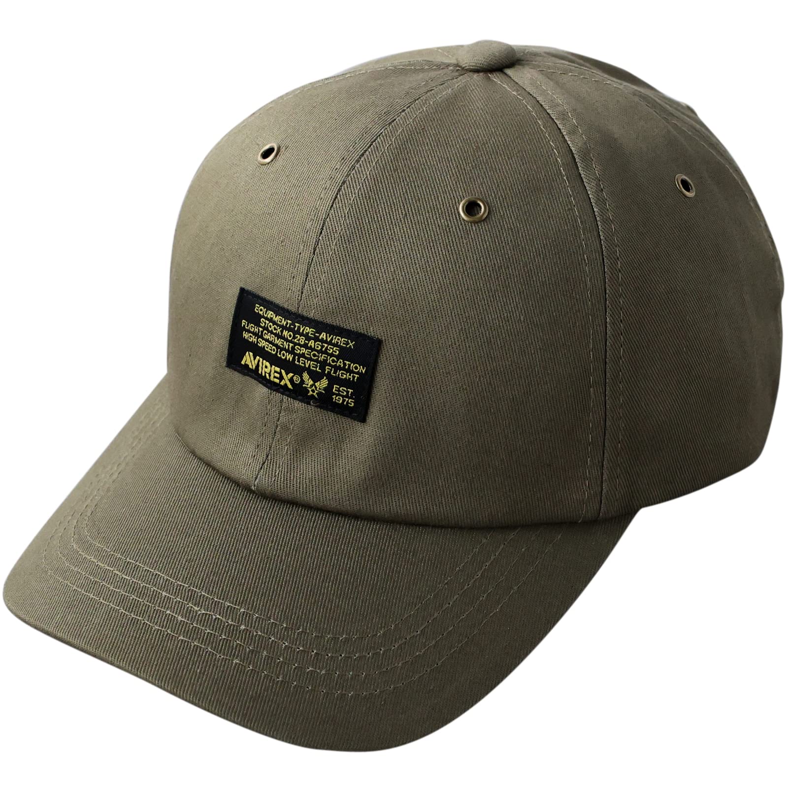 

AVIREX Military Tag Baseball Khaki Men s 6-Panel Cap, зелёный
