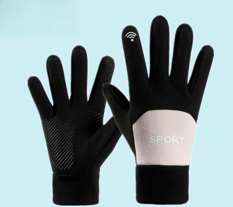 1 Pair Women Winter Touchscreen Gloves Fleece Lined Thickened Thermal for Driving Cycling Sports Anti Slip Cold Proof Gloves