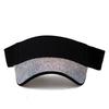 Men's and Women's Diamond Hollow Top Hats Fashionable Diamond Inlaid Sun Hats Versatile Headless Duckbill Hats Sun Resistant  Breathable Baseball Caps