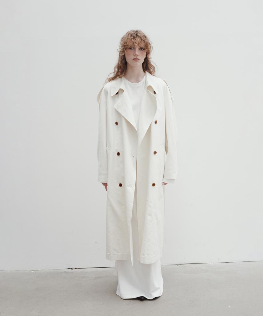 VOEF Roo Trench Coat (Chalk)