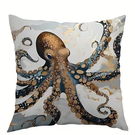 Home Decor Colorful Octopus Patterns Pillow Covers Pattern Cushion Cover Suitable For Sofa Bedroom Car Pillow Cover