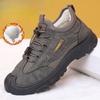 Winter Warm Snow Boots for Men Lightweight Non-Slip Sneakers Comfortable Outdoor Lace-Up Hiking Shoes Walking Work Short Boots With Faux Fur Lined