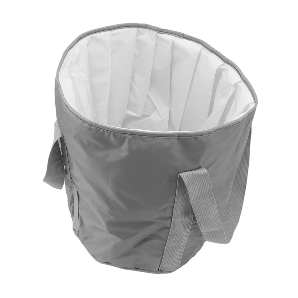 Foldable Foot Tub Polyester Double Layer Collapsible Camping Bucket with Storage Bag for Outdoor