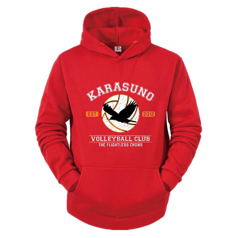 Japanese anime "Haikyuu!!" hoodie, men's street style sportswear with fun graphic design, suitable for autumn and winter, unisex.
