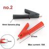 Red+black 20/50A PVC Alligator Crocodile Clip Clamp Socket Plug Handle Test Cable Probe 4mm Banana Plug Electric Battery