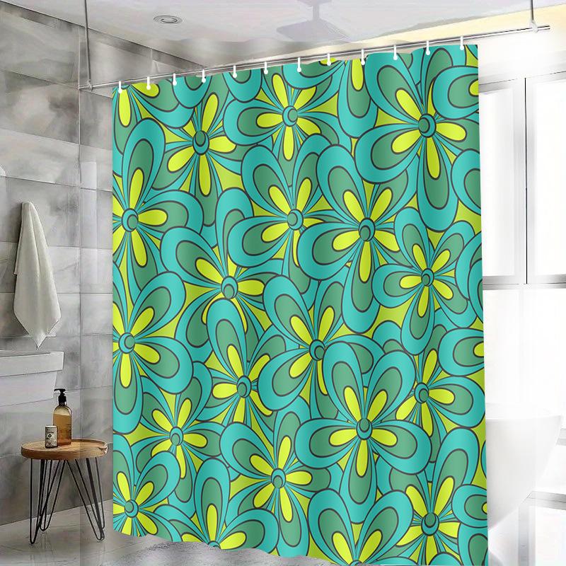 Cartoon Octopus Washable Dirt-Resistant Shower Curtain Shower Head Waterproof Polyester Bath Curtain For Home Decor Accessories