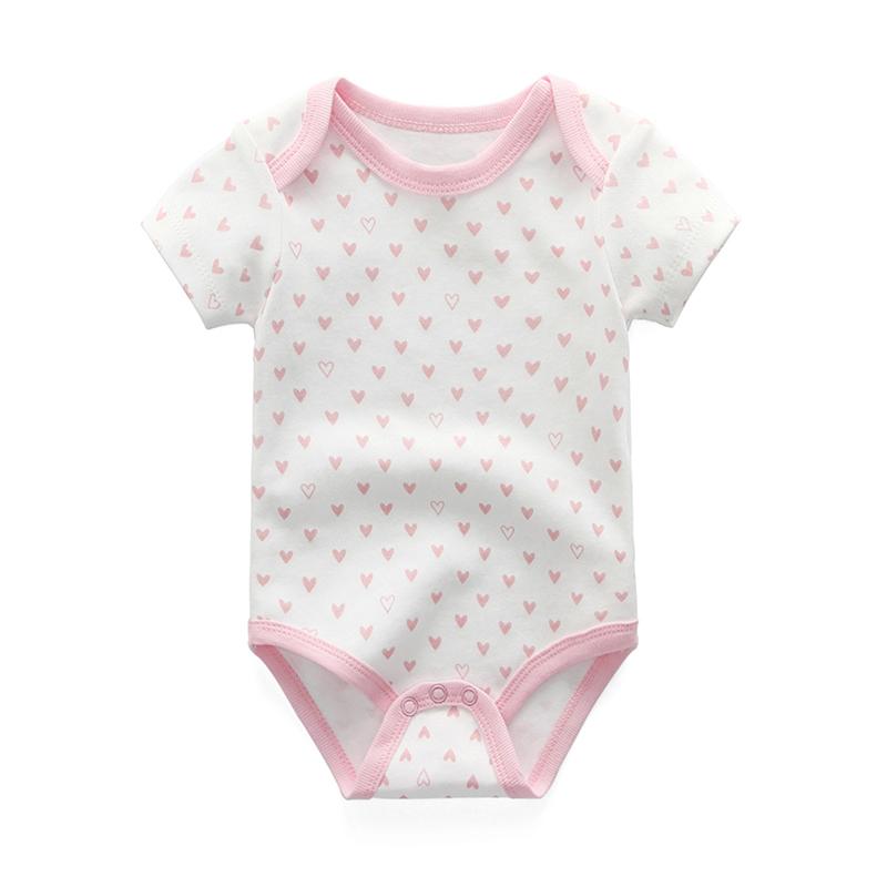 Kiddiezoom 5 Pcs Fashion Baby Boys Girls Bodysuits 100%Cotton Soft Newborn Clothes