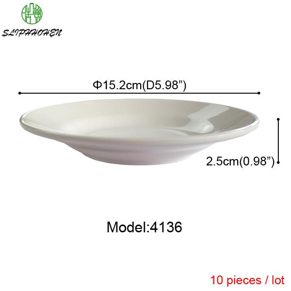 White Round Small Dish Fruits Snacks Plate Restaurant Hotel A5 Melamine Imitation Porcelain Tableware