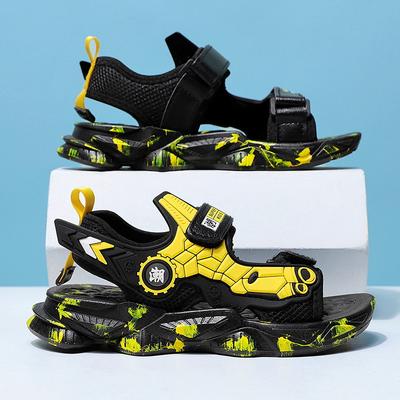 Boys' sandals2026New Summer Cartoon Mecha-style Children's Shoes with Soft Soles, Non-slip, and Odor-resistant Beach Sandals