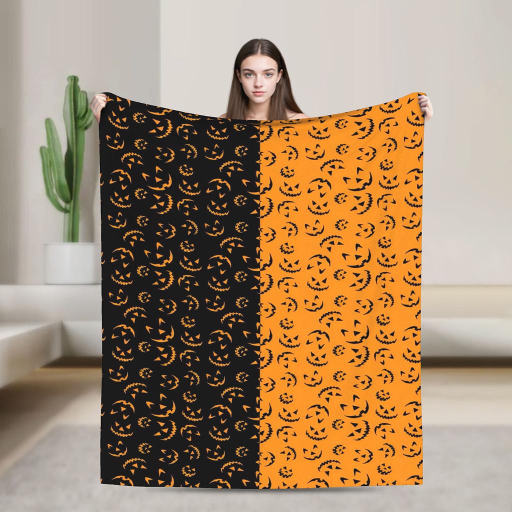 Soft BlanketsChildren Decorative Halloween Throw Blanket Flannel Bedspread For Couch Chair Sofa Bed Funny Sofa Bed Cover