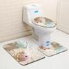 Shell Bathroom Floor Mat Toilet Three-Piece Set