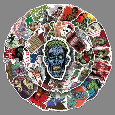 51 Pictures of Zombie Graffiti Personality Horror Trend DIY Skateboard Water Cup Suitcase Stickers Car Stickers