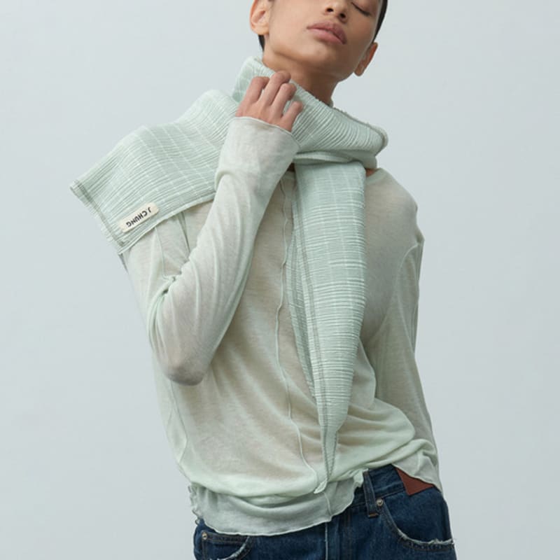 J.Chung Soft Ziggle Lego Scarf_Mint